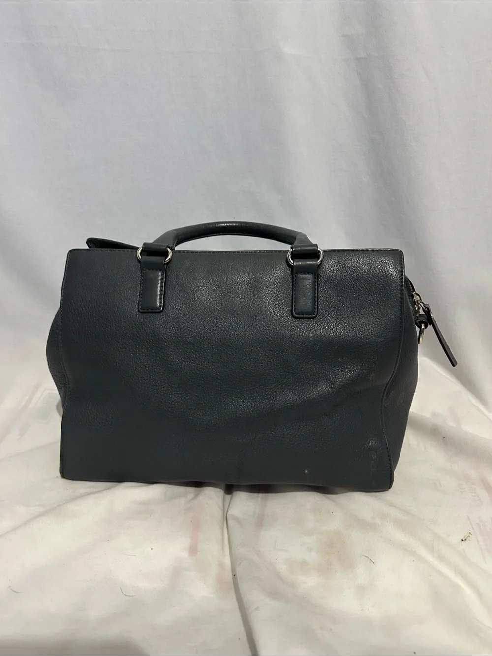 Kate Spade NY Baxter Street Marian Satchel | Asphalt Gray Pebbled Leather